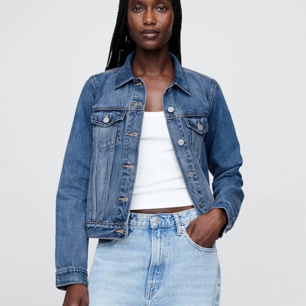GAP Icon Denim Jacket - Medium Indigo, L - Picture 1 of 2